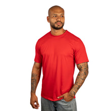 Carregar imagem no visualizador da galeria, Camiseta Masculina Algodão Egípcio Vermelha Gola C
