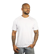 Carregar imagem no visualizador da galeria, Camiseta Masculina Algodão Egípcio Branca Gola C