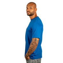 Carregar imagem no visualizador da galeria, Camiseta Masculina Algodão Egípcio Azul Royal Gola C