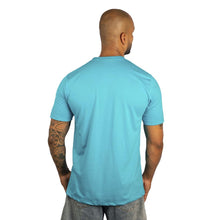 Carregar imagem no visualizador da galeria, Camiseta Masculina Algodão Egípcio Azul Piscina Gola C - Rulce Camisetas