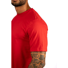 Carregar imagem no visualizador da galeria, Camiseta Masculina Algodão Egípcio Vermelha Gola C