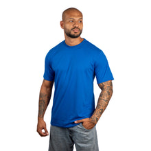 Carregar imagem no visualizador da galeria, Camiseta Masculina Algodão Egípcio Azul Royal Gola C