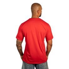 Carregar imagem no visualizador da galeria, Camiseta Masculina Algodão Egípcio Vermelha Gola C