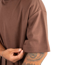 Carregar imagem no visualizador da galeria, Camiseta Oversized Premium Malha Suedine Marrom
