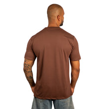 Carregar imagem no visualizador da galeria, Camiseta Masculina Algodão Egípcio Marrom Gola C
