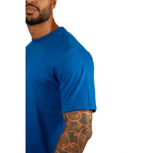 Carregar imagem no visualizador da galeria, Camiseta Masculina Algodão Egípcio Azul Royal Gola C
