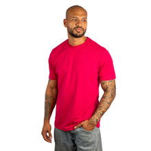 Carregar imagem no visualizador da galeria, Camiseta Masculina Algodão Egípcio Rosa Pink Gola C

